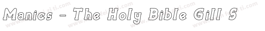 Manics - The Holy Bible Gill Sans字体转换